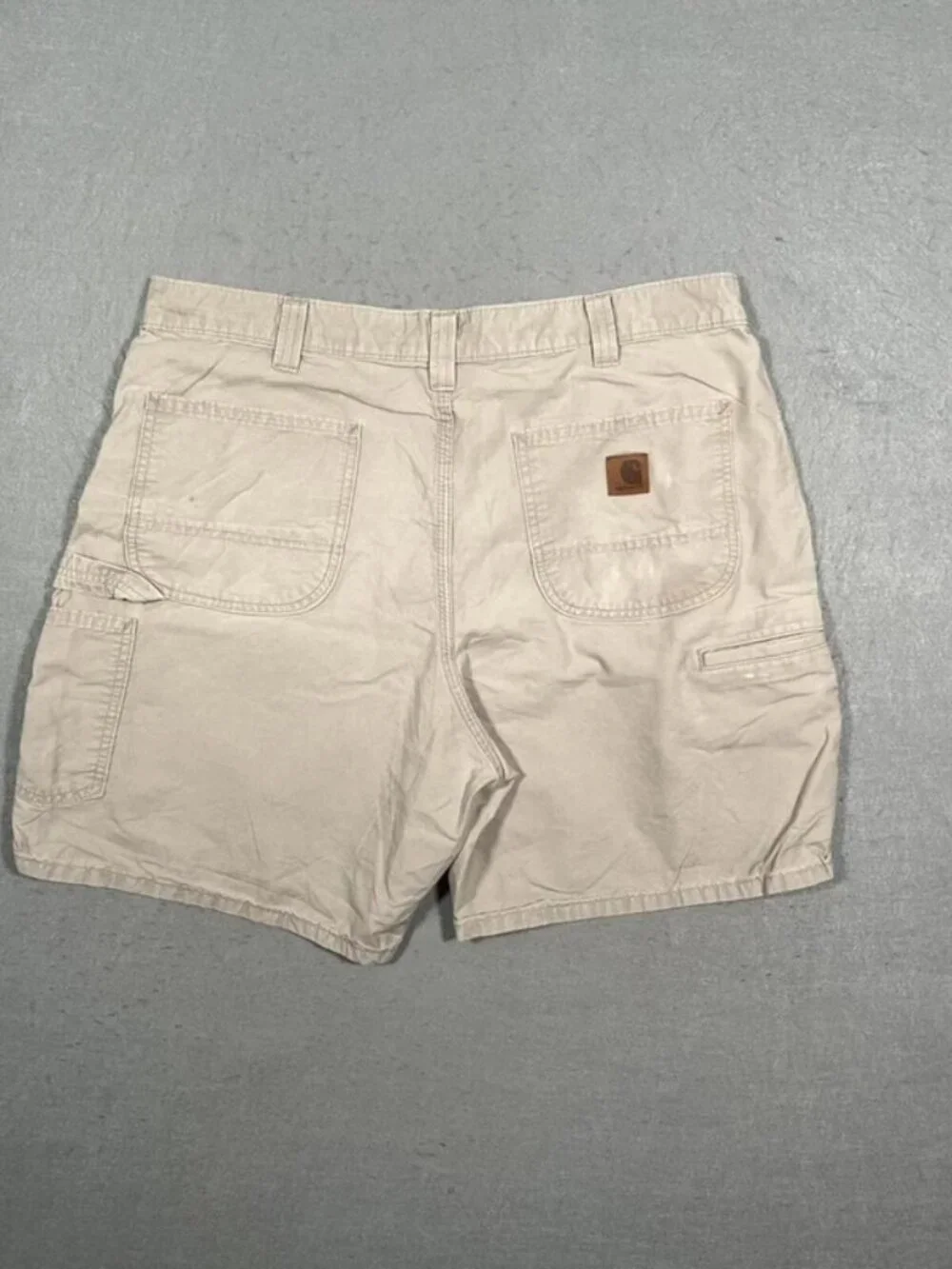Carhartt Beige Carpenter Shorts Workwear Utility W38 I8